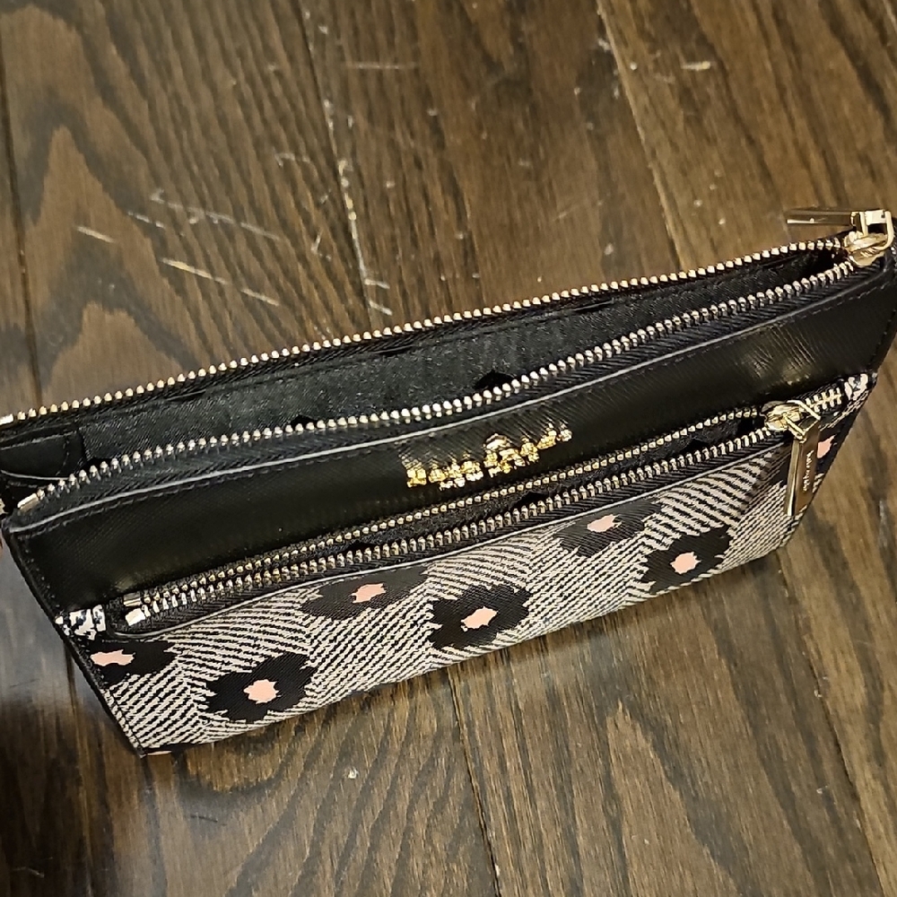 kate spade Black and Pink Floral Wristlet Clutch - Picture 5 of 5